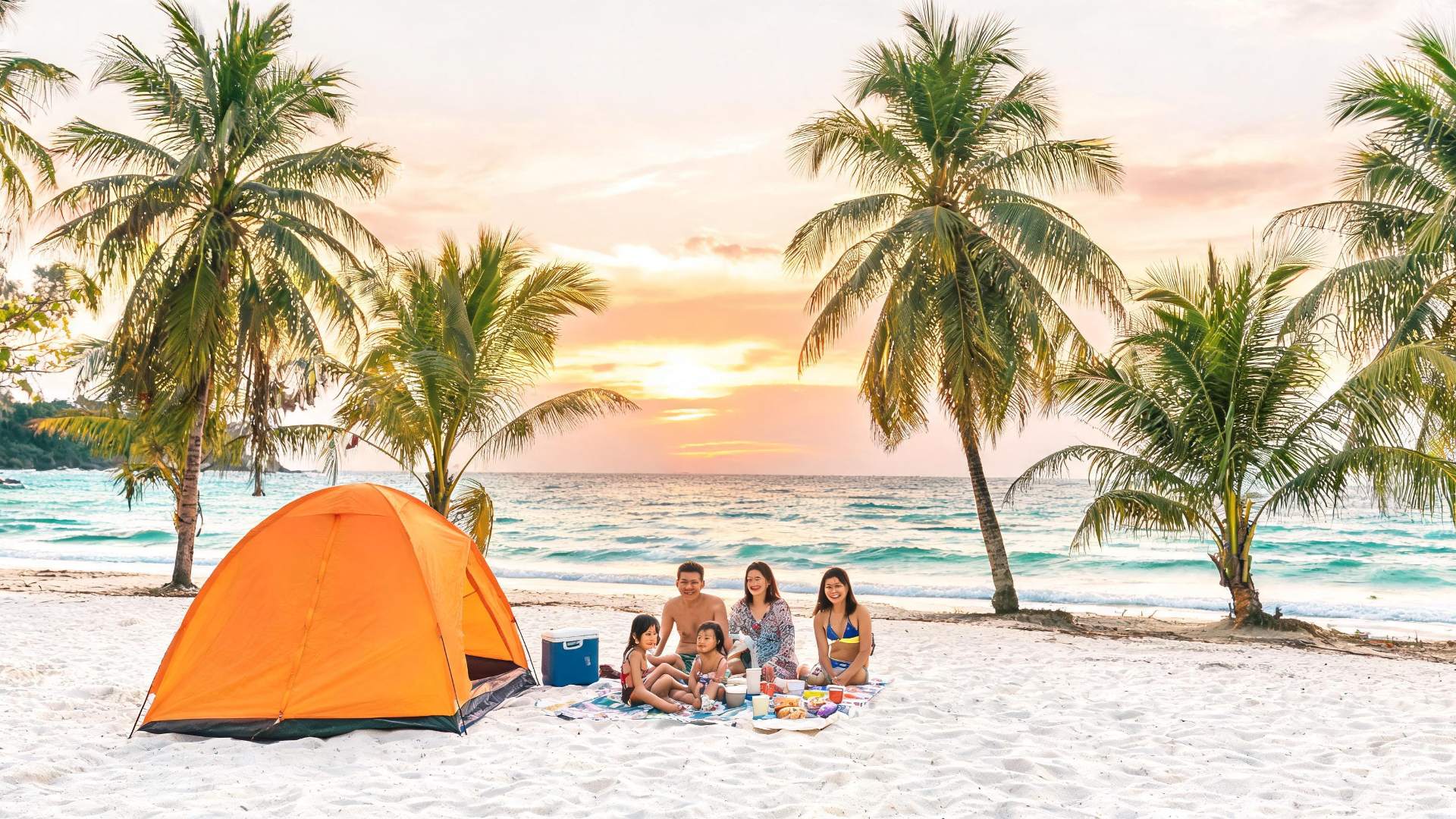 Cắm trại bãi biển Bãi Dài Phú Quốc - lều bên bờ biển hoang sơ - ProCamping.vn