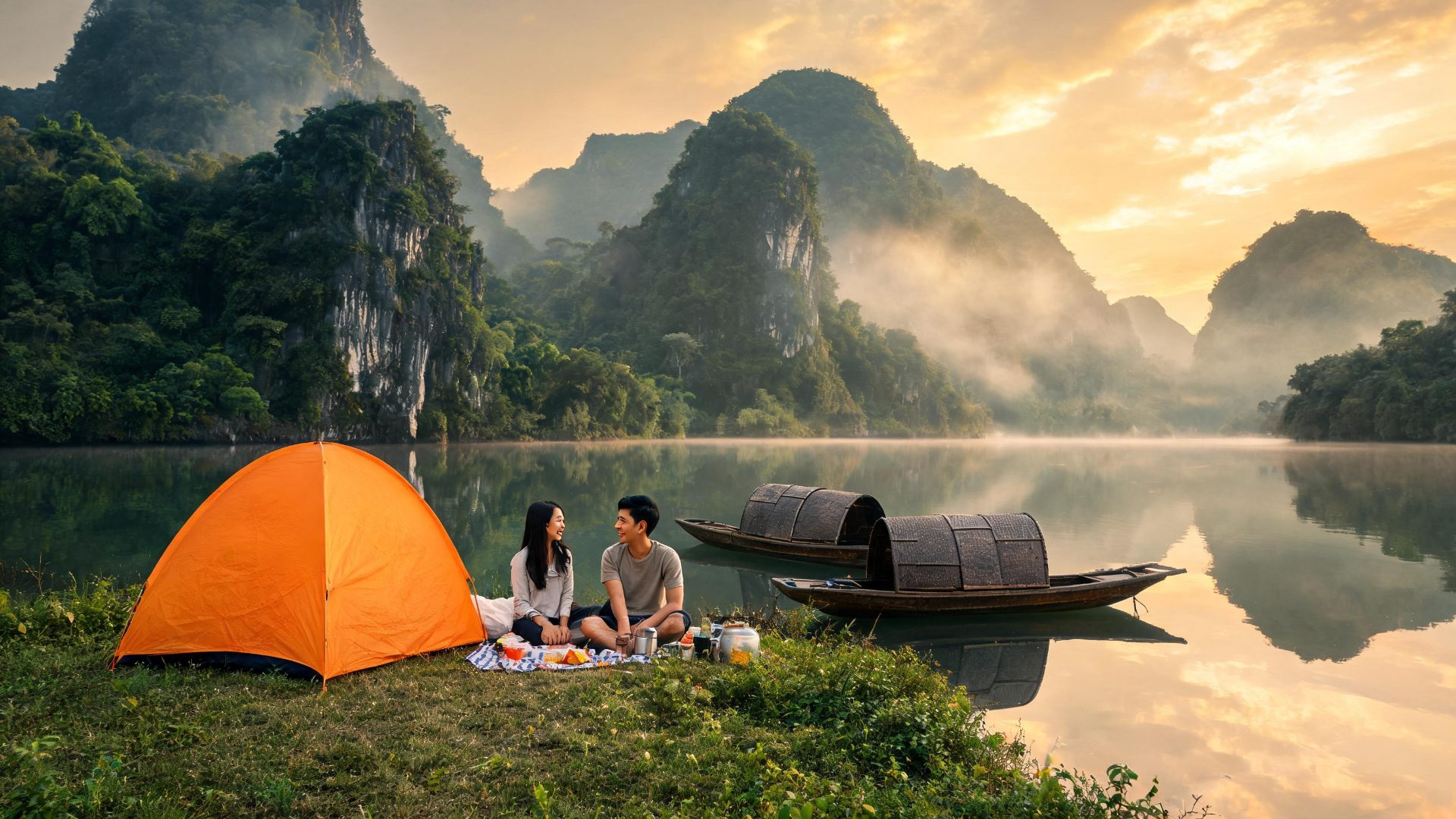 Cắm trại Tràng An Ninh Bình - hang động sông nước hùng vĩ - ProCamping.vn