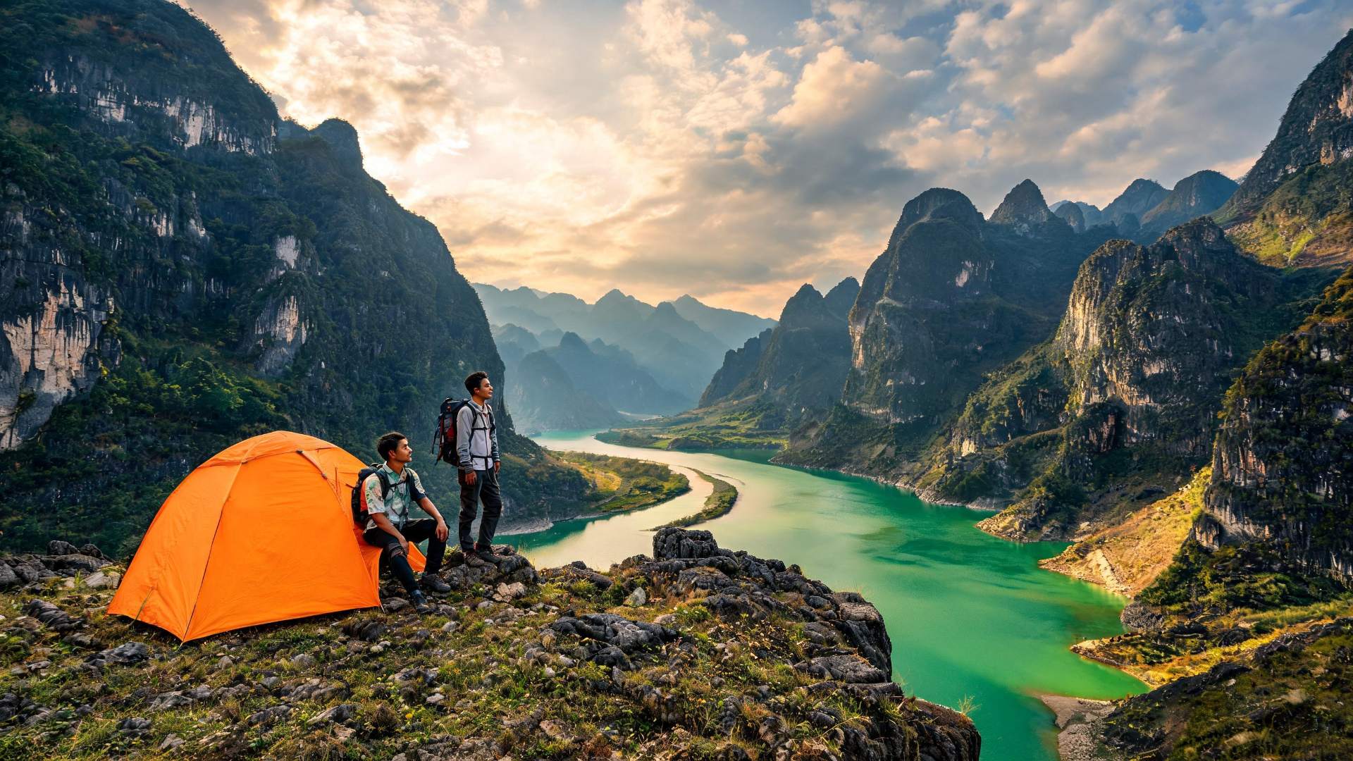 Cắm trại sông Nho Quế Hà Giang - lều bên hẻm vực xanh ngọc - ProCamping.vn