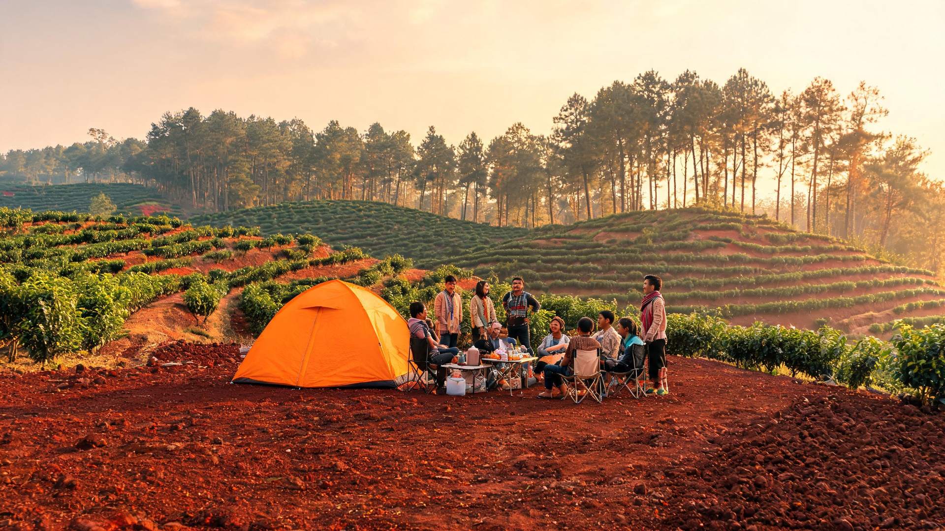 Cắm trại Tây Nguyên - đất đỏ bazan đồi thông cao nguyên - ProCamping.vn