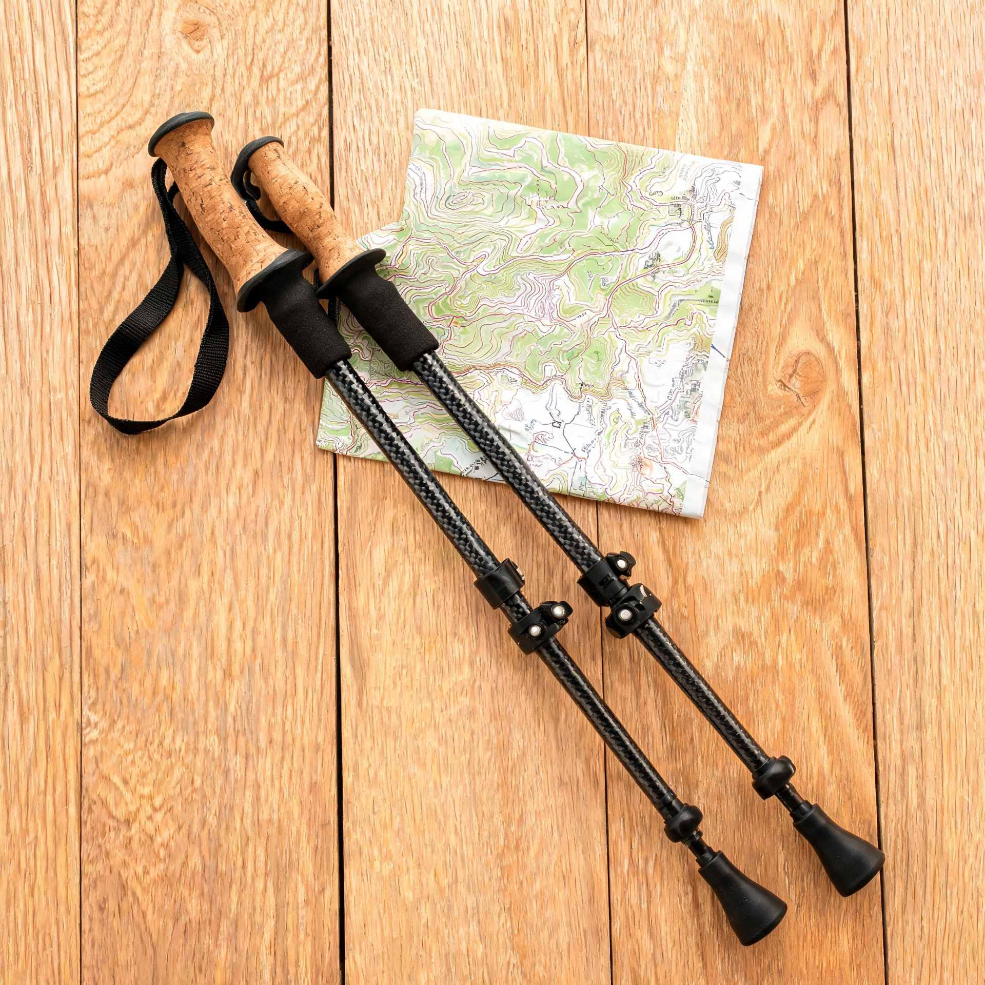 Bộ gậy trekking carbon leo núi đầy đủ phụ kiện - ProCamping.vn