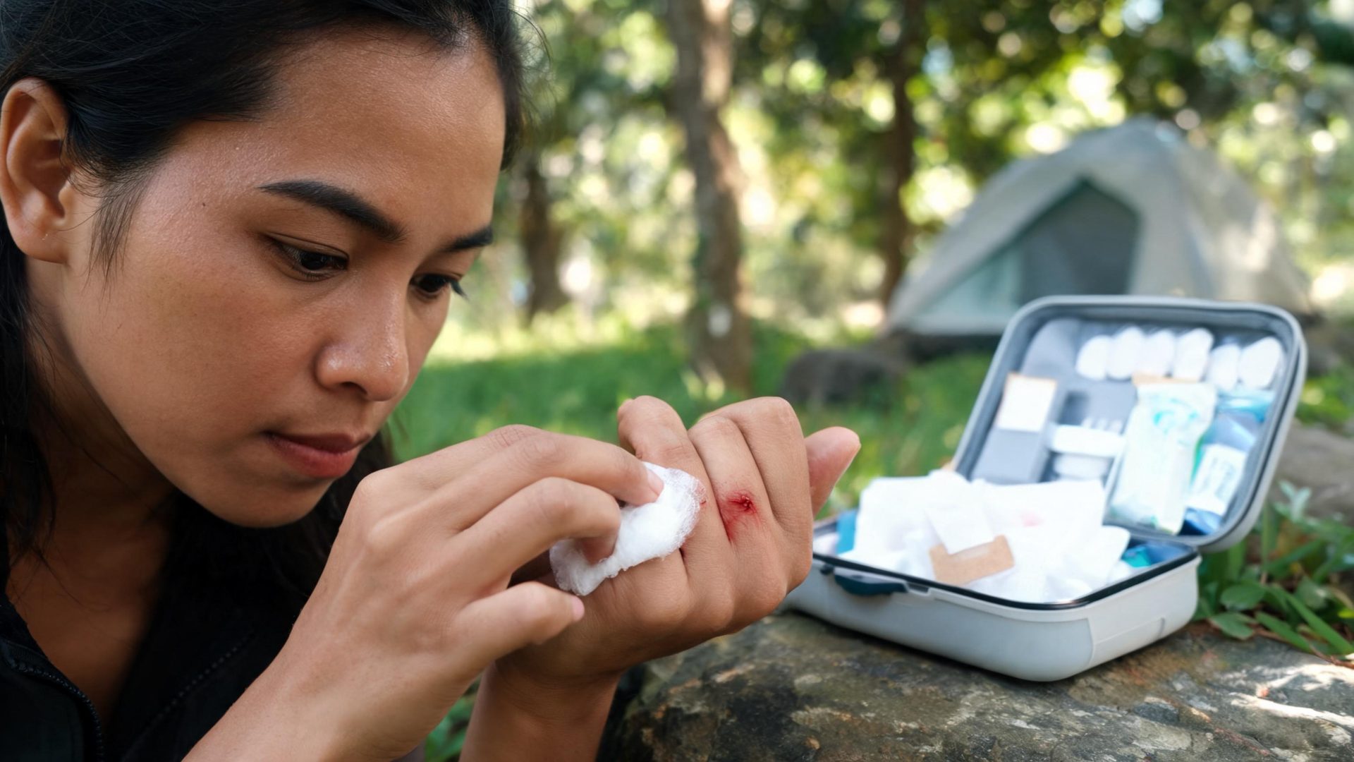 Sơ cứu và xử lý chấn thương phổ biến khi cắm trại như vết cắt, trầy xước