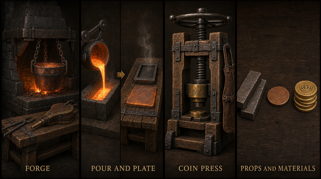Medieval Royal Mint Workshop Design Board