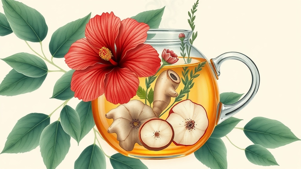Chá de Hibisco e Gengibre: Receita Anti-inflamatória