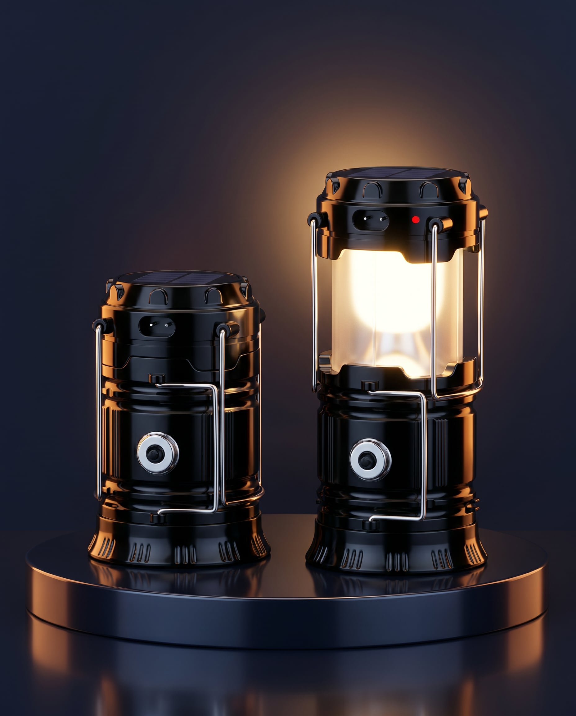 Linterna Farol de Camping LED Solar Plegable