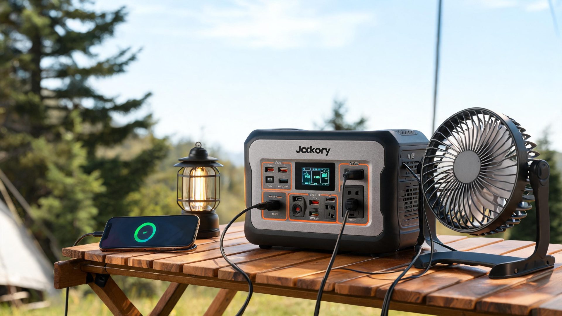 Trạm điện Jackery Explorer 500 dùng ngoài trời khi cắm trại
