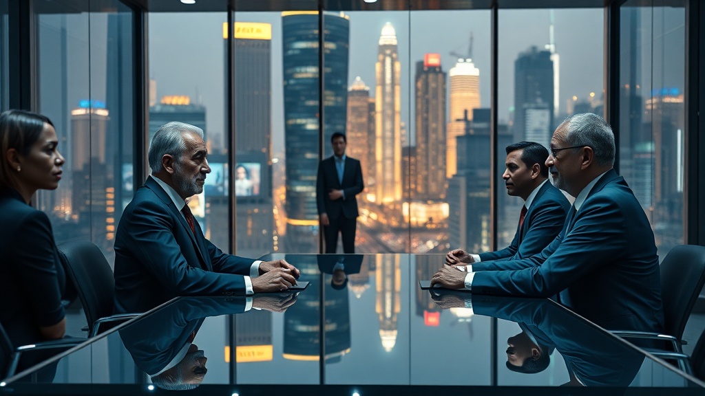 A diplomatic meeting reflecting humanitarian concern and careful negotiation