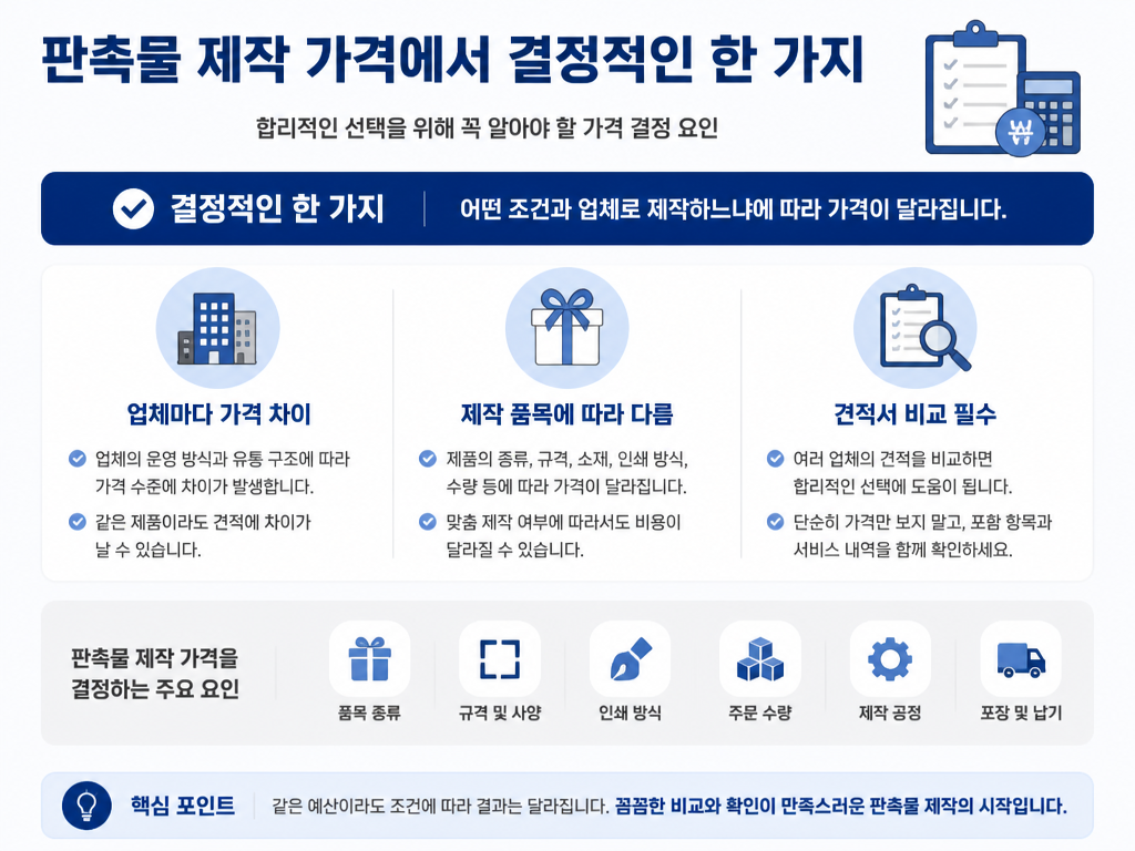 판촉물 제작 가격에서 결정적인 한 가지