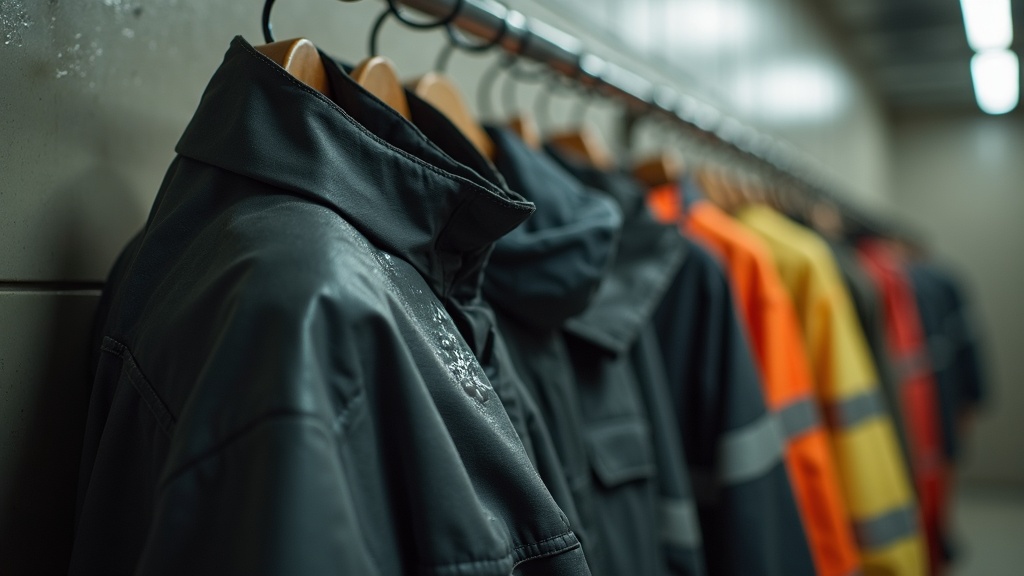 Chamarra de trabajo impermeable con tratamiento DWR visible en costuras