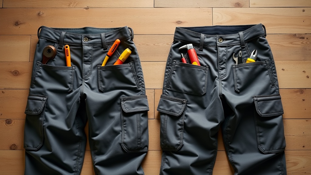 Comparativa de capacidad de bolsillos en pantalones de trabajo