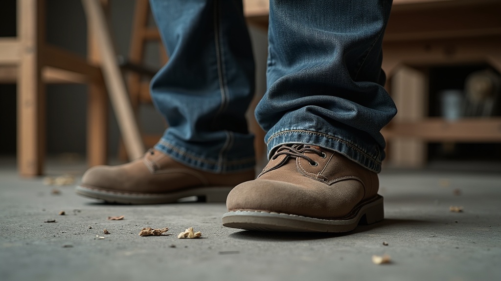 Bolsillo de pantalón de trabajo roto en la costura