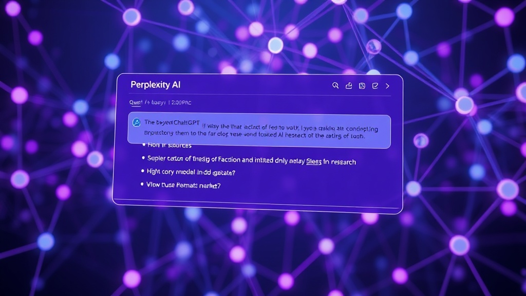 Perplexity AI interface showing a query with cited sources