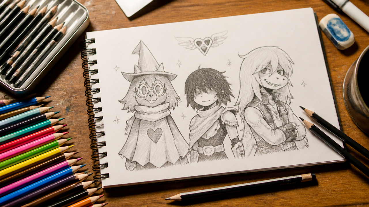 How to Draw Deltarune Characters: A Step-by-Step Guide for Beginners 2 deltarune drawing