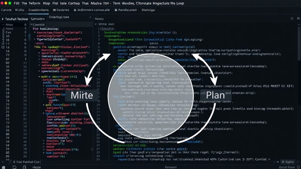 Diagram illustrating the Terraform core loop: Write, Init, Plan, Apply.
