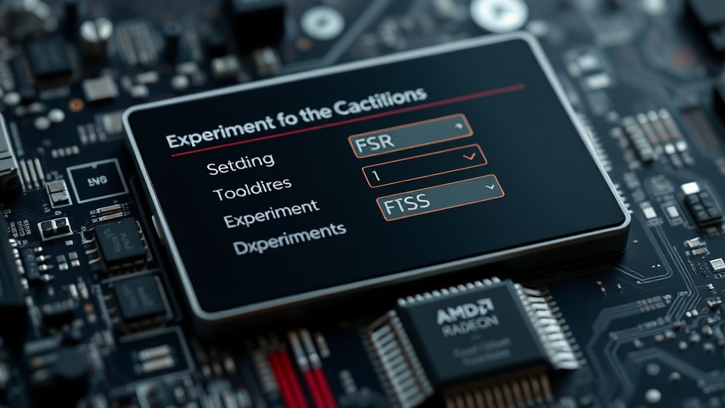 AMD Radeon driver software interface showing experimental FSR settings