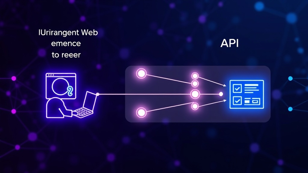Diagram illustrating current AI agent interacting with a website GUI versus future agent-to-agent API communication.