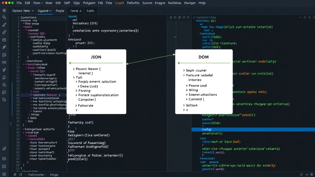 Diagram showing JSON structure mapping to DOM element creation in Shopify theme extension