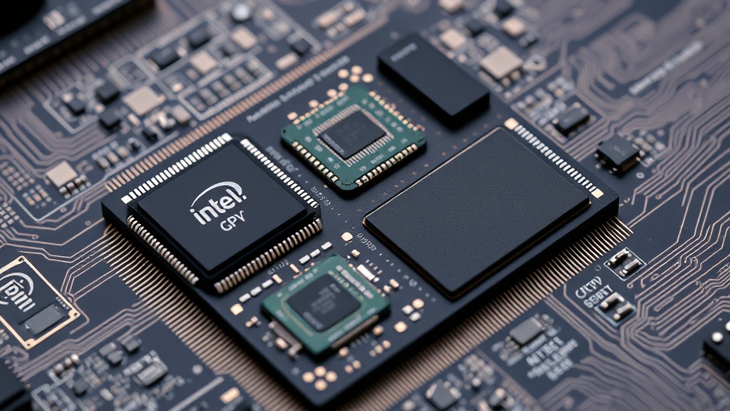 Intel Starfire SoC layout showing CPU and GPU integration on different process nodes.