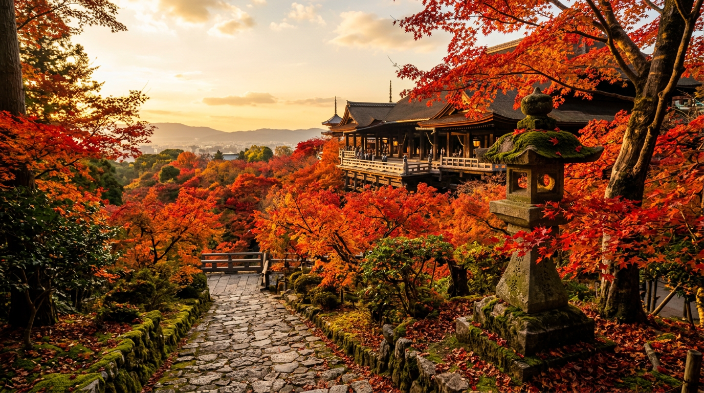 NanoBanana 2 で生成した 京都の紅葉と寺
