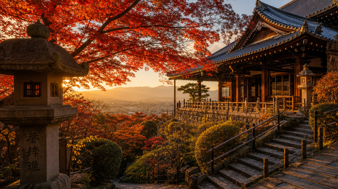 GPT Image 2 で生成した 京都の紅葉と寺