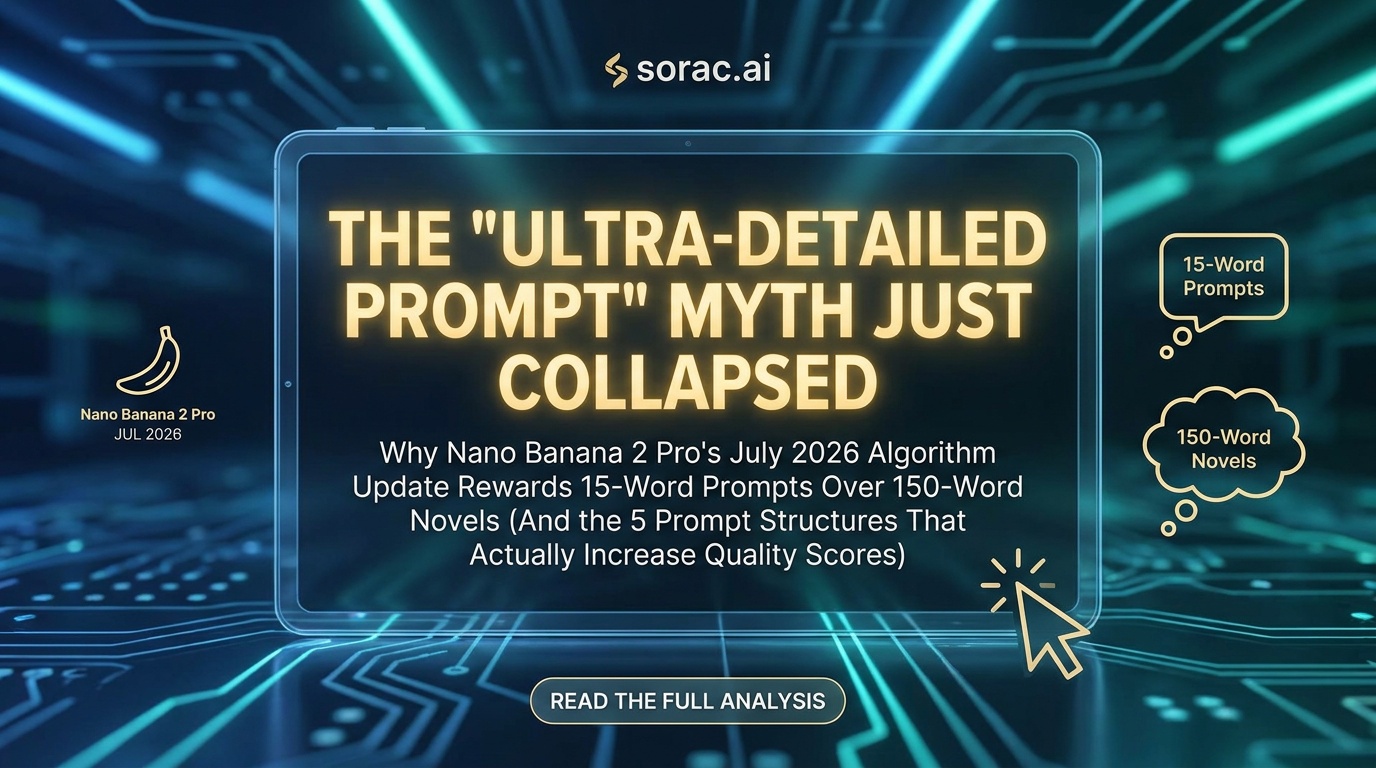 The 'Ultra-Detailed Prompt' Myth Just Collapsed: Why Nano Banana 2 Pro's July 2026 Algorithm Update Rewards 15-Word Prompts Over 150-Word Novels (And the 5 Prompt Structures That Actually Increase Quality Scores)