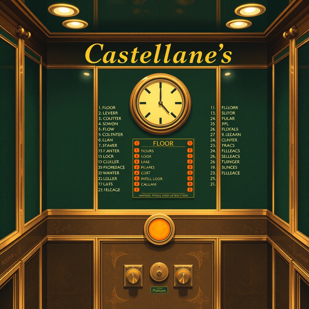 Illustration of the towering front of Castellane's grand emporium
