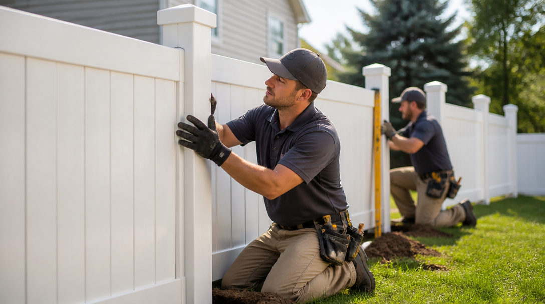 Hero image vinyl fence installation contractor hero image for What Does a Vinyl Fence Installation Contractor Do?