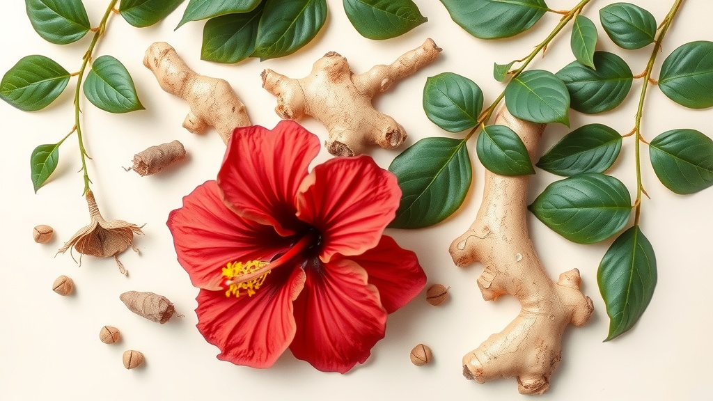 Hibisco e Gengibre para Saúde Cardiovascular