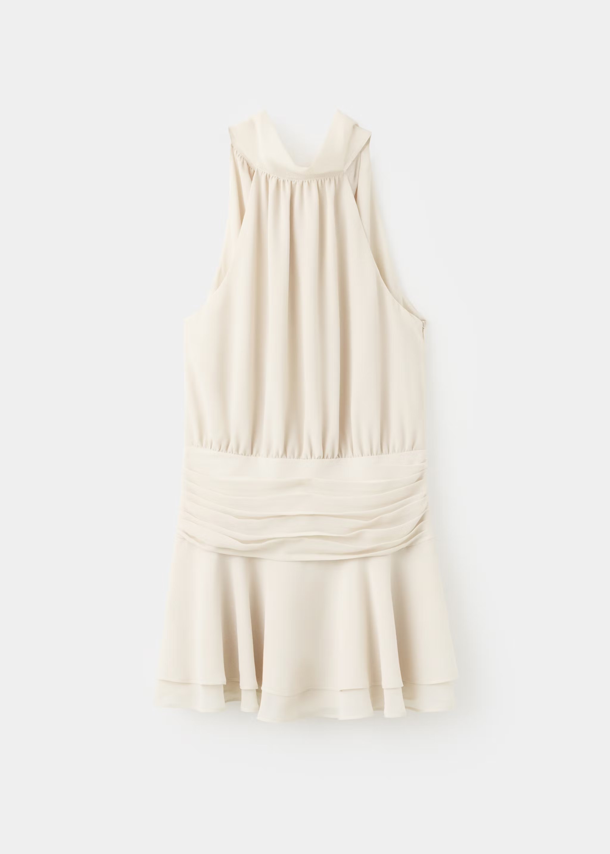 Mango, HALTER DRESS WITH PLEATED DETAILS