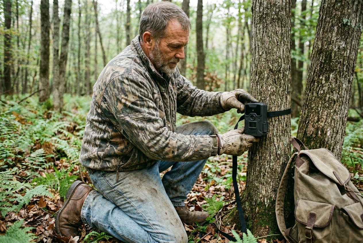 trail camera setup for summer scouting