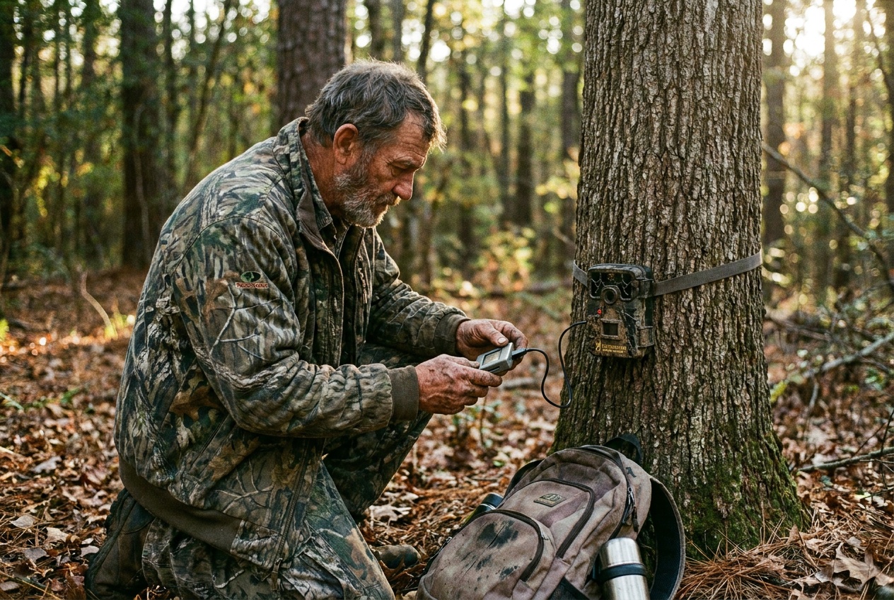 trail camera setup for summer scouting
