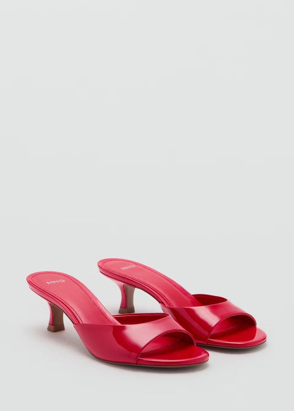 Mango, KITTEN-HEEL SANDALS WITH STRAP
