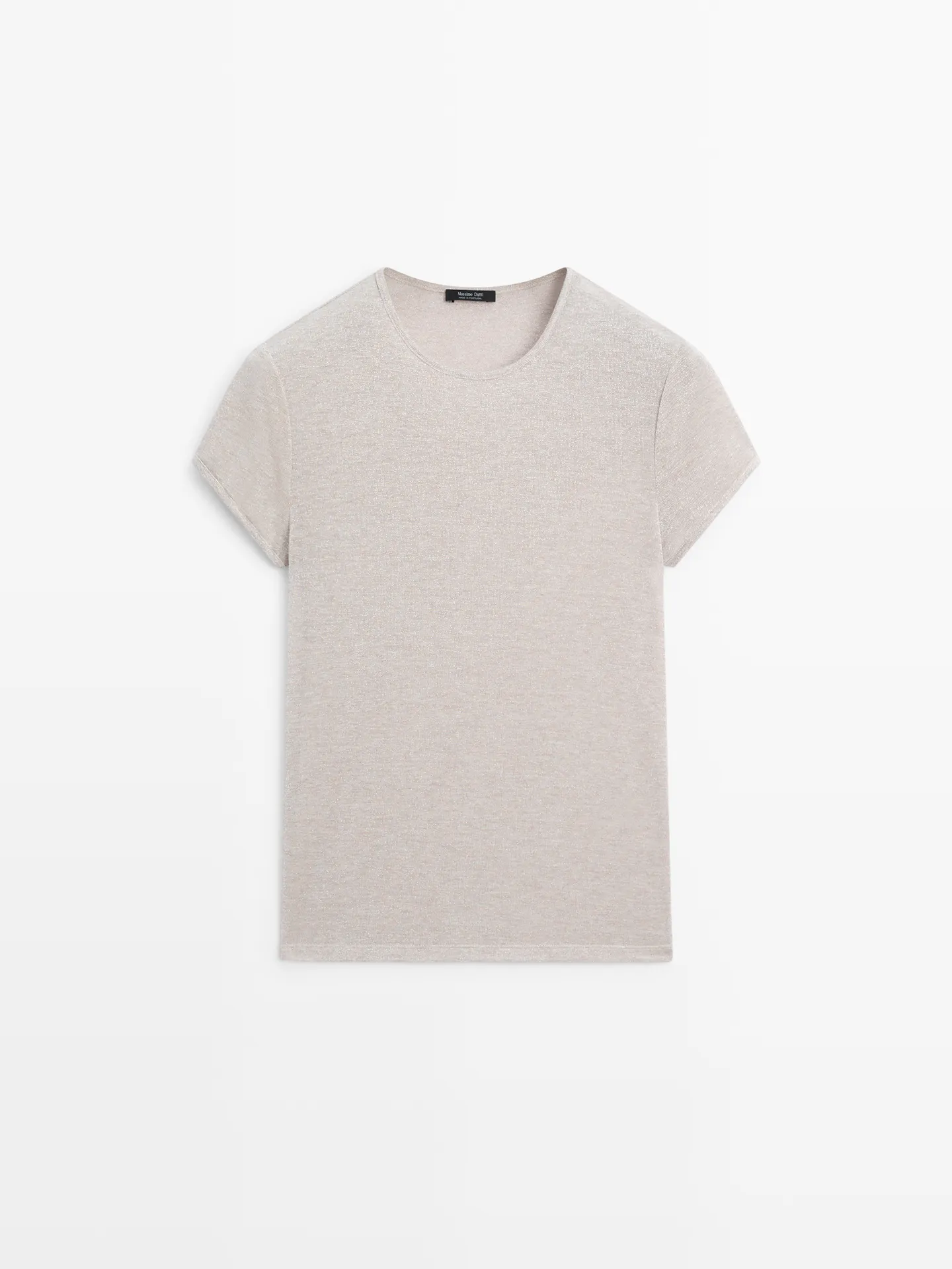 Massimo Dotti, SHORT SLEEVE T-SHIRT WITH SHIMMERY DETAIL