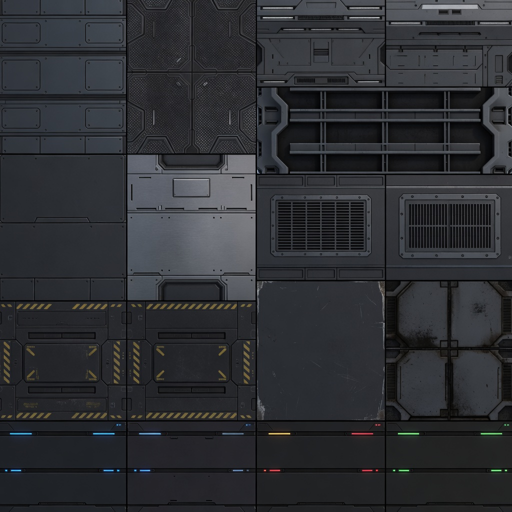 Starfarer Titan Starship Hub Texture Atlas