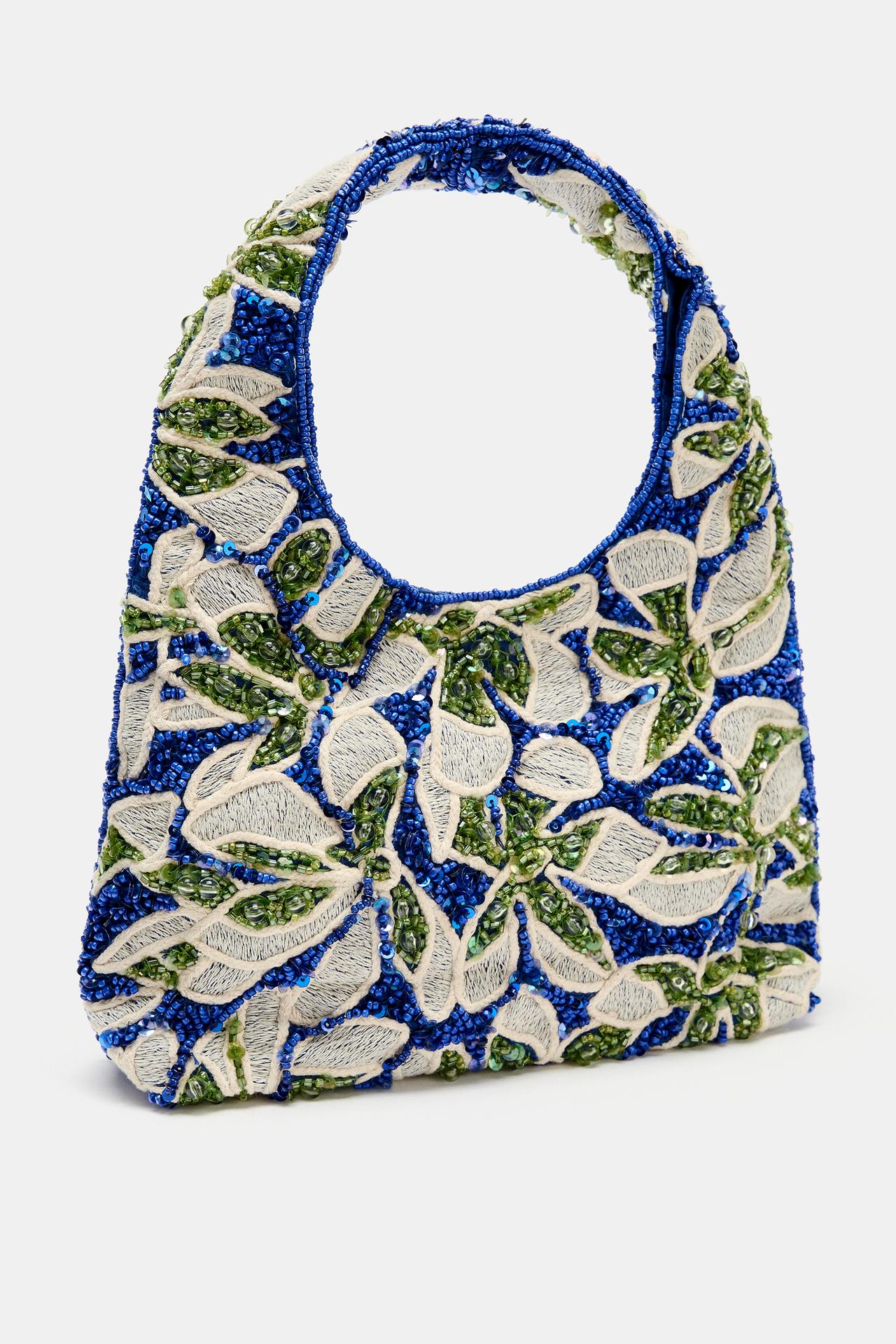 ZARA, BEADED HANDBAG