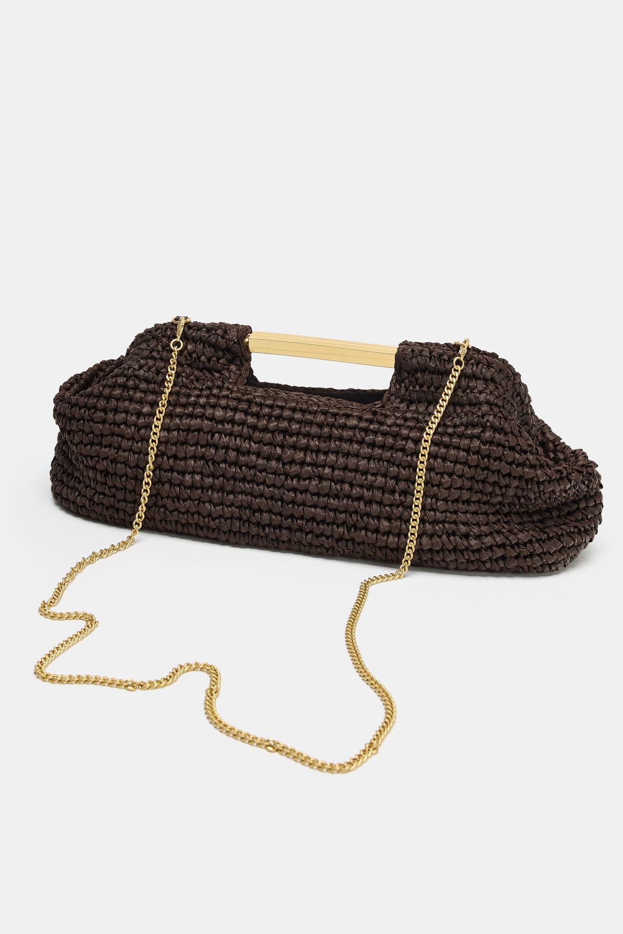 ZARA, WOVEN CLUTCH