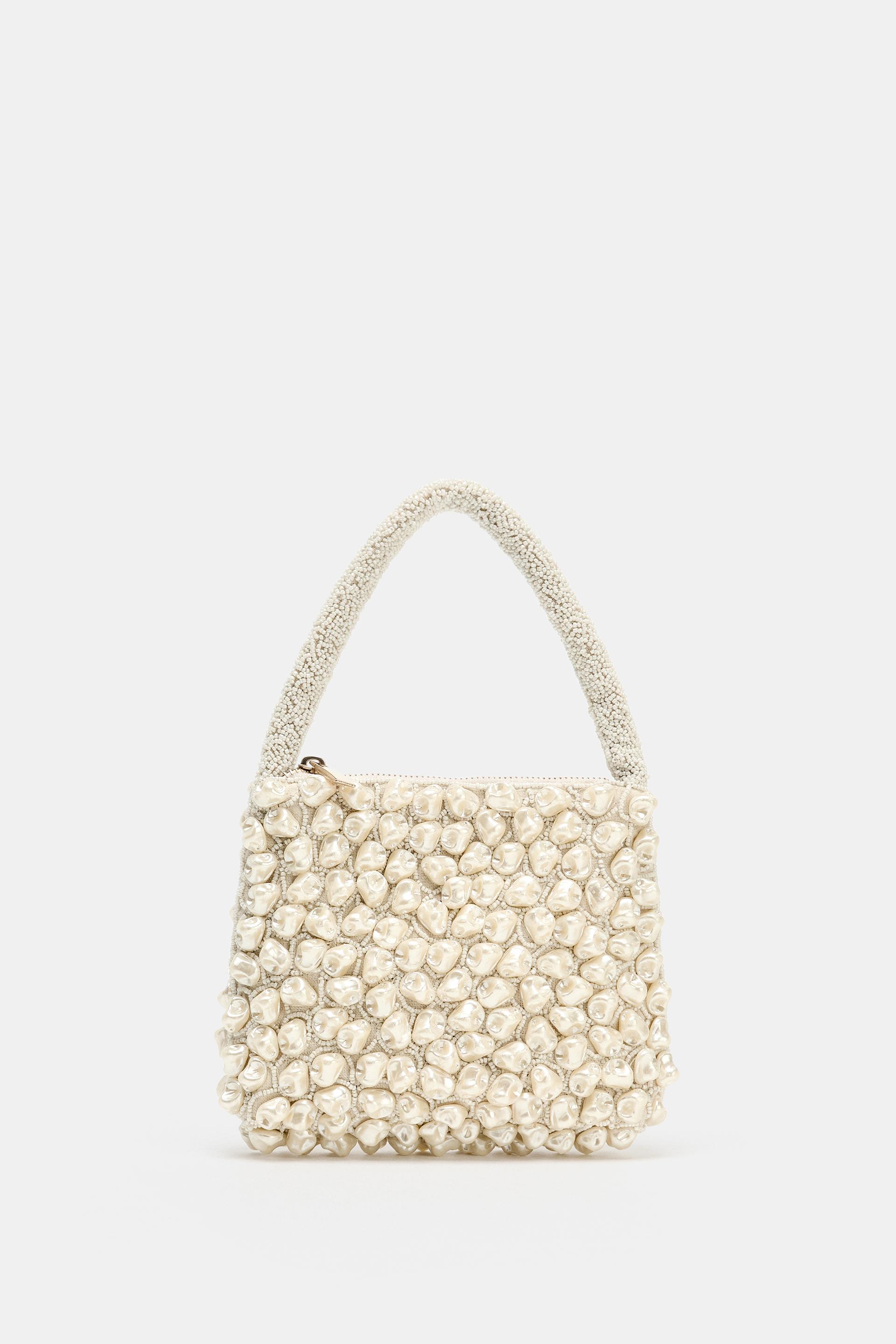 ZARA, BEADED HANDBAG