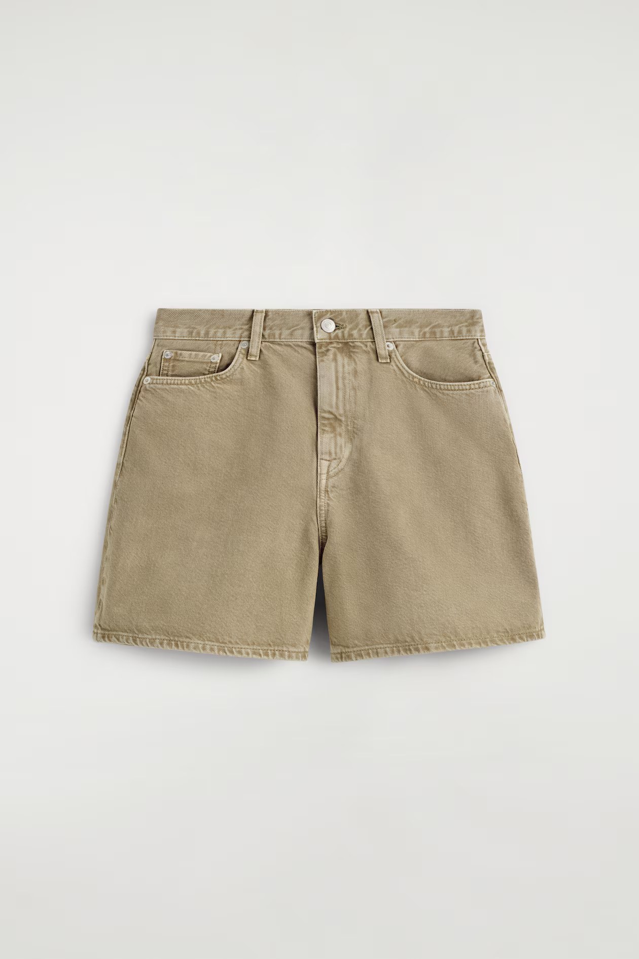 COS, HIGH-RISE DENIM SHORTS