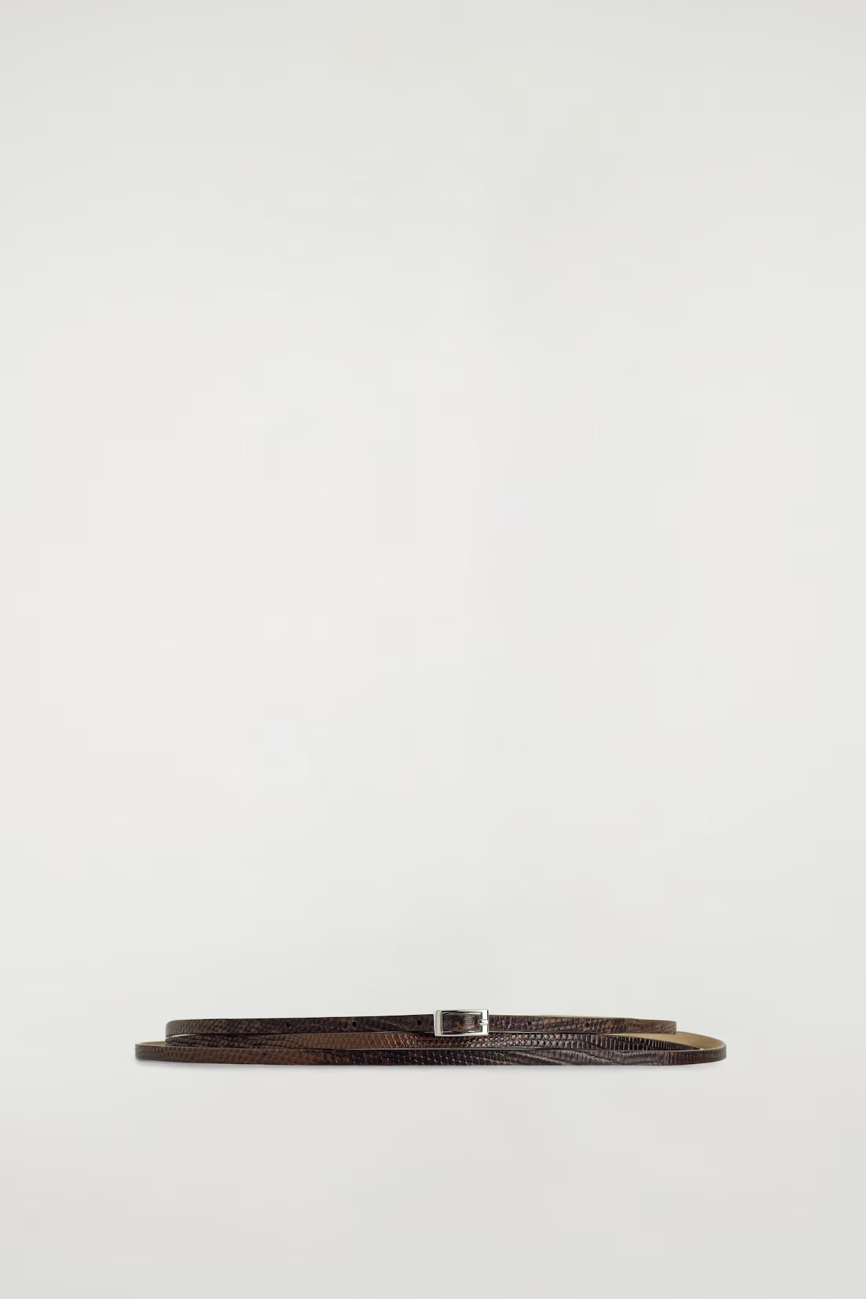 COS, SKINNY DOUBLE-WRAP LEATHER BELT
