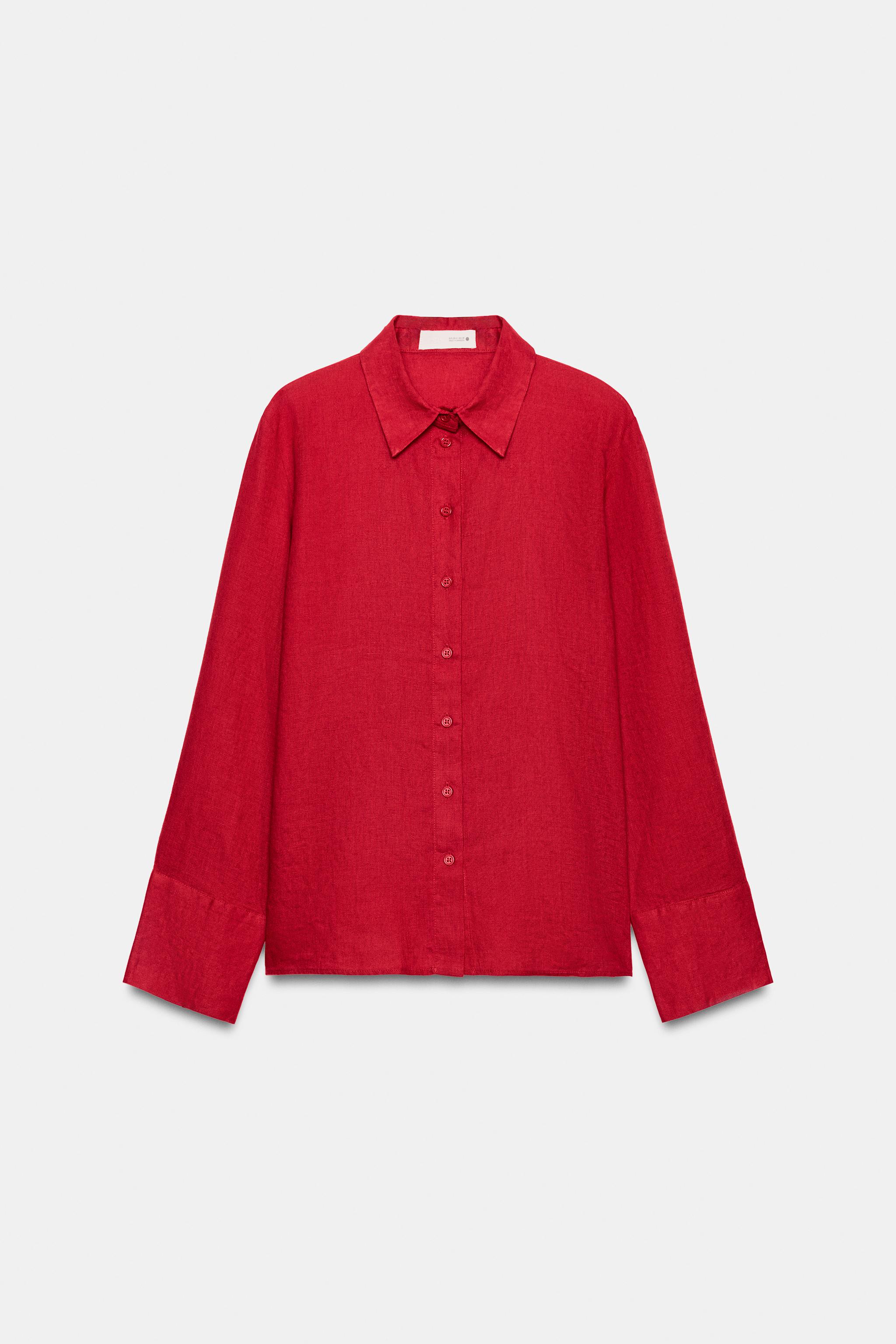 ZARA, 100% LINEN SHIRT ZW COLLECTION