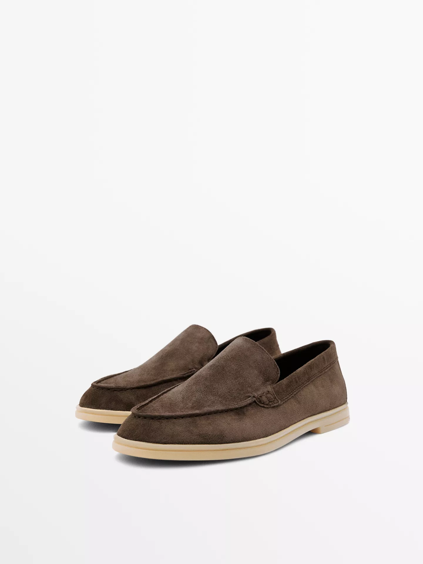 Massimo Dutti, SPLIT LEATHER LOAFERS
