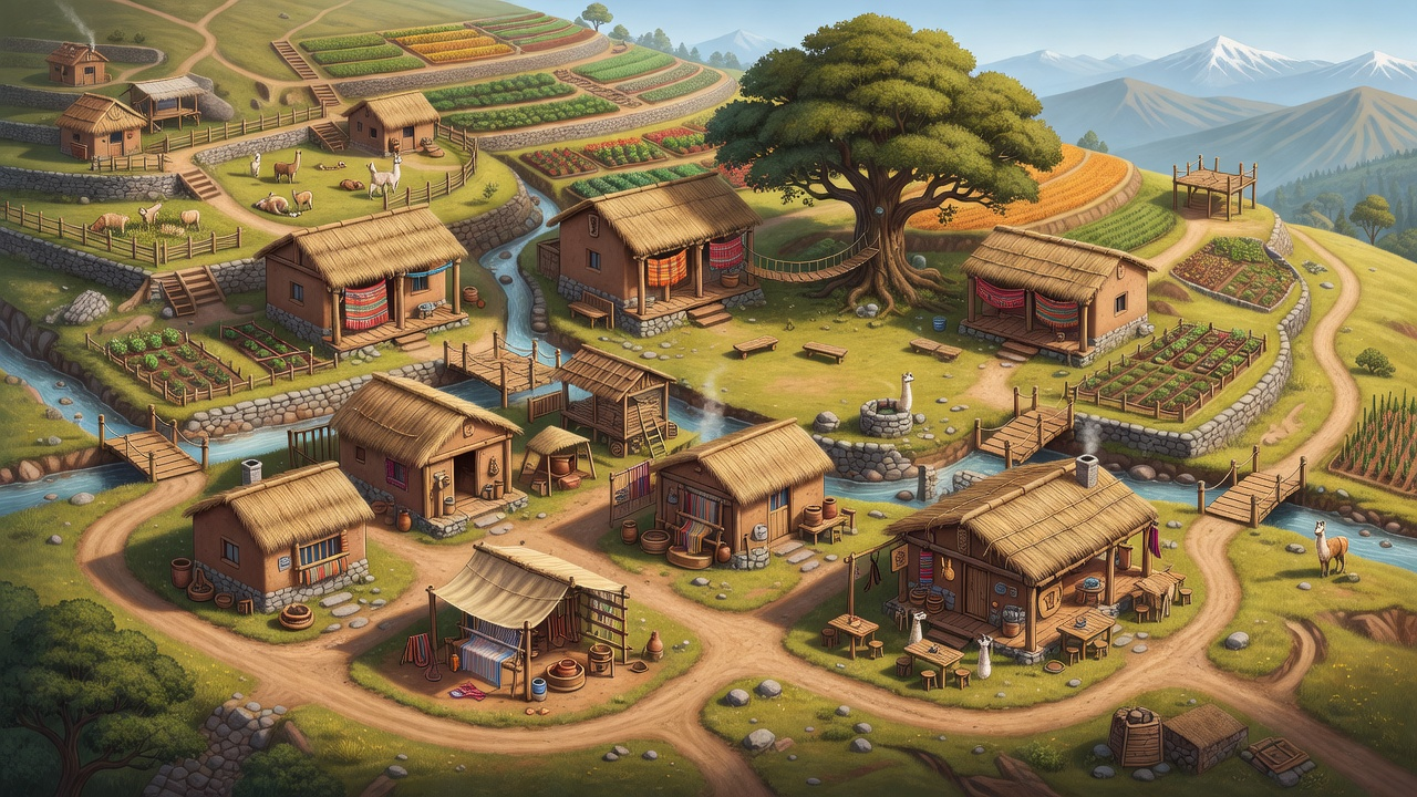 Llama Village Layout Map (2 / 2)