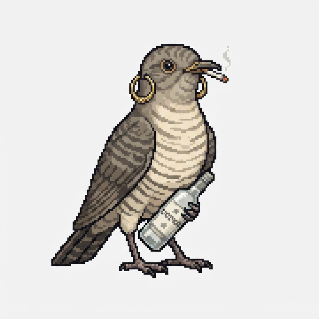 female cuckoo with big earrings and (3)