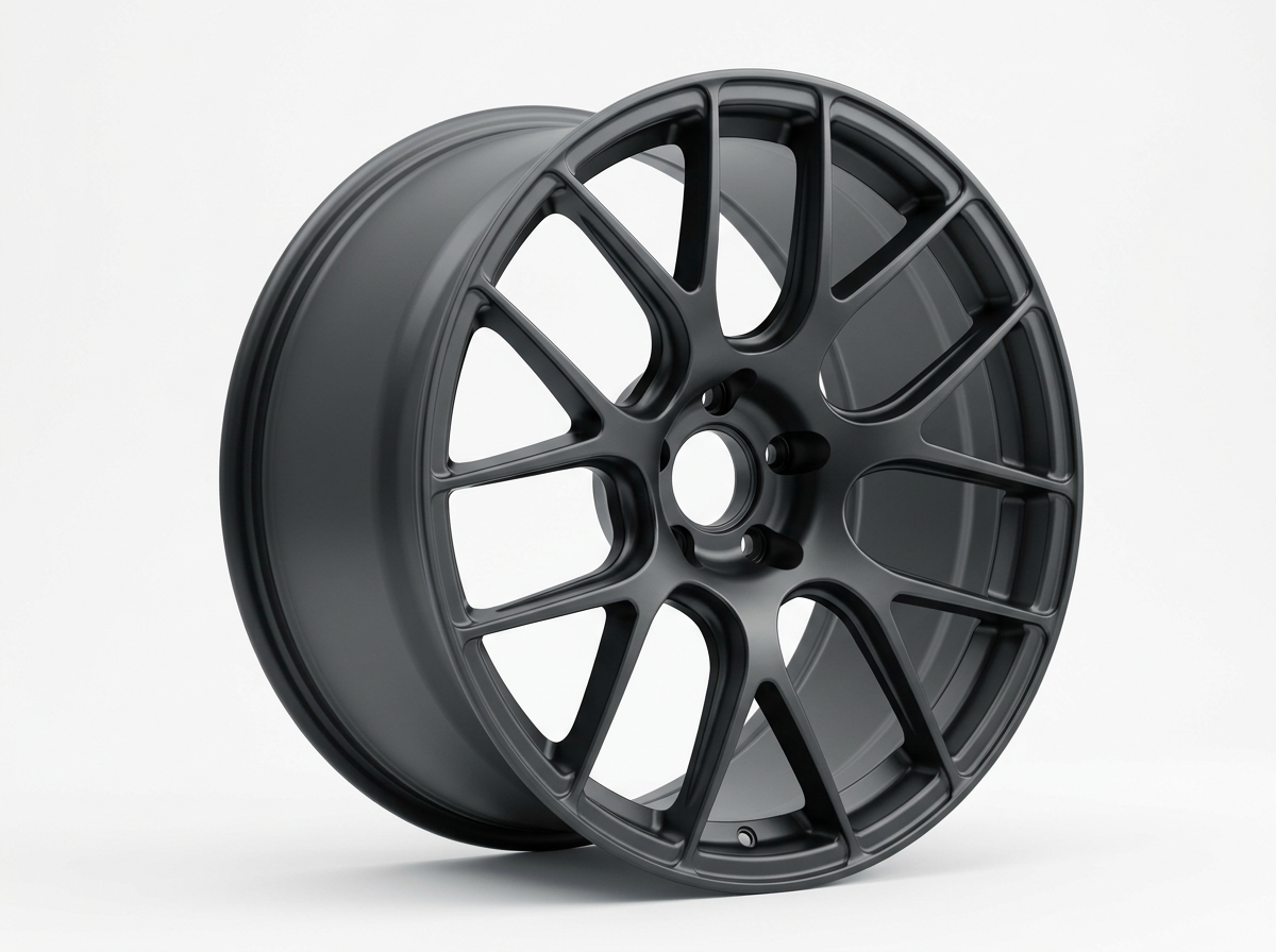 Matte gray race-style sport wheel