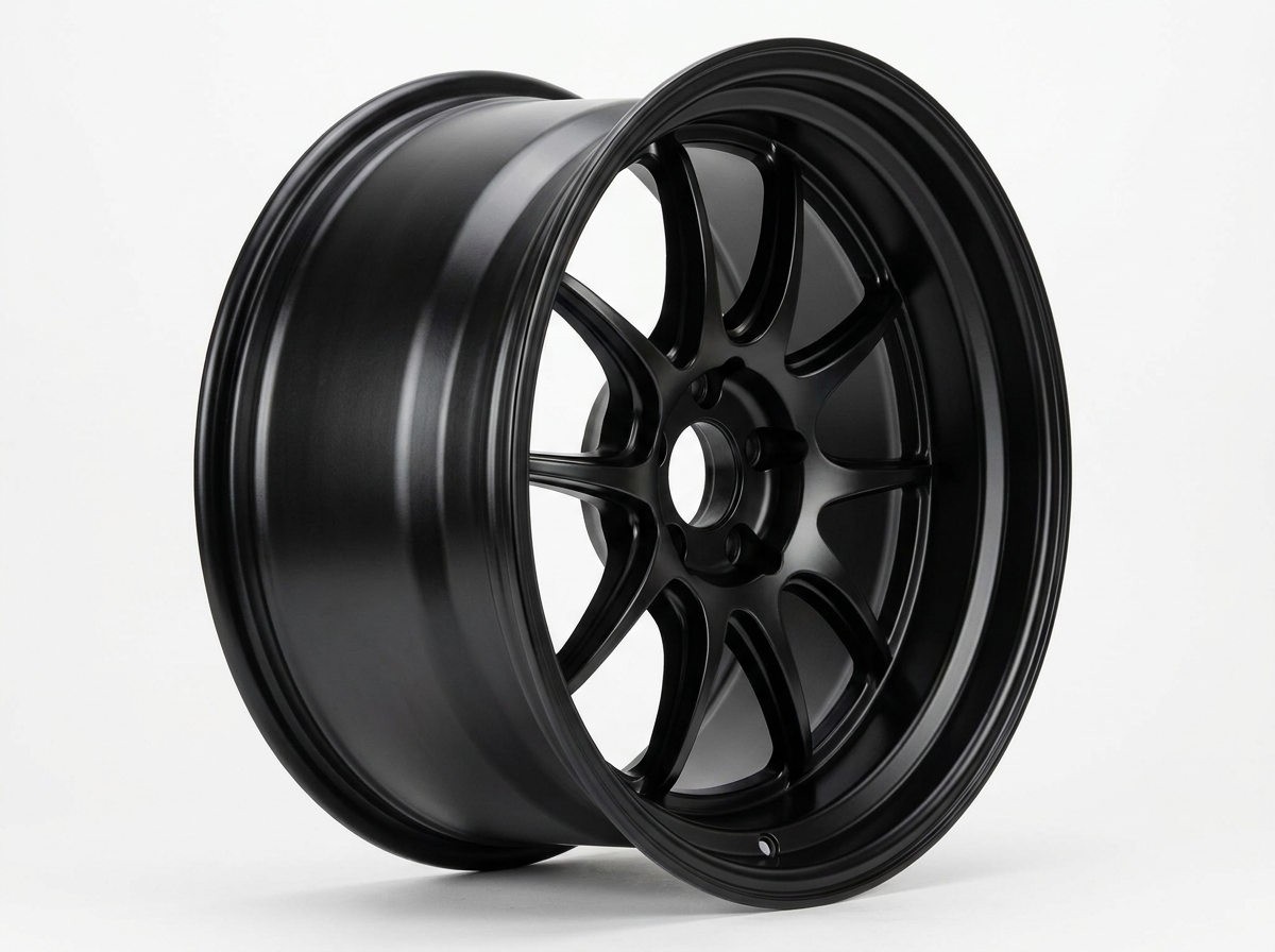 Satin matte black street wheel