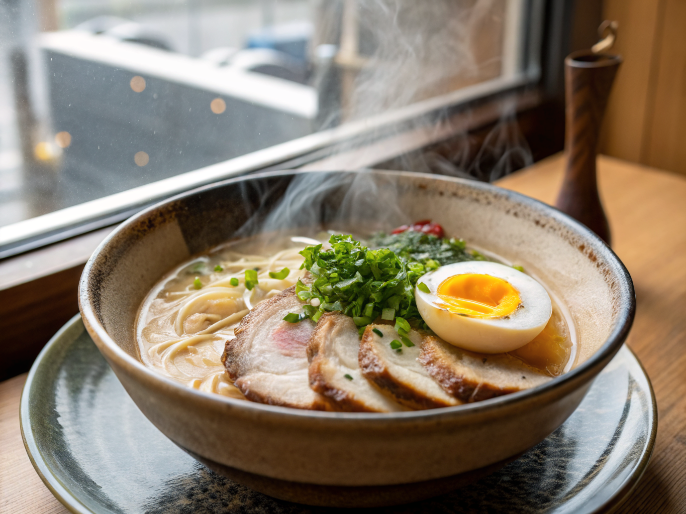 Tonkotsu Ramen with Chashu Pork and Soft-Boiled Egg