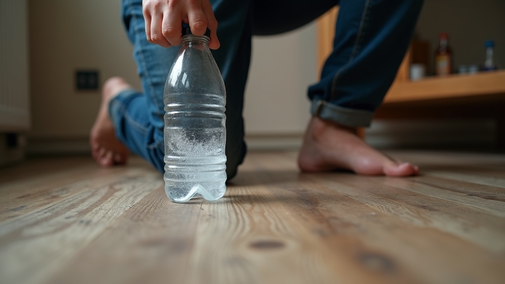 Masaje con botella congelada para el dolor de planta del pie