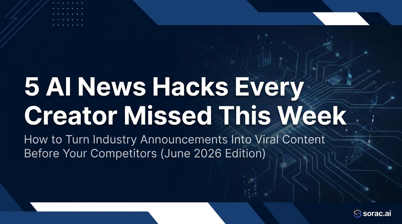 5 AI News Hacks Every Creator Missed This Week: How to Turn Industry Announcements Into Viral Content Before Your Competitors (June 2026 Edition)