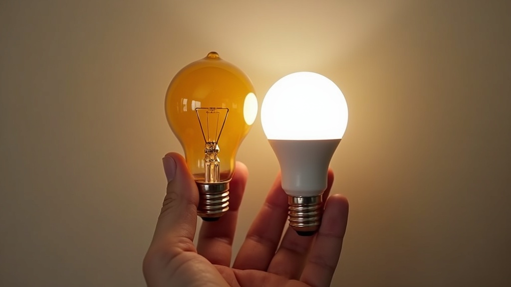 Comparing a 2700K warm LED bulb with a cool white LED bulb