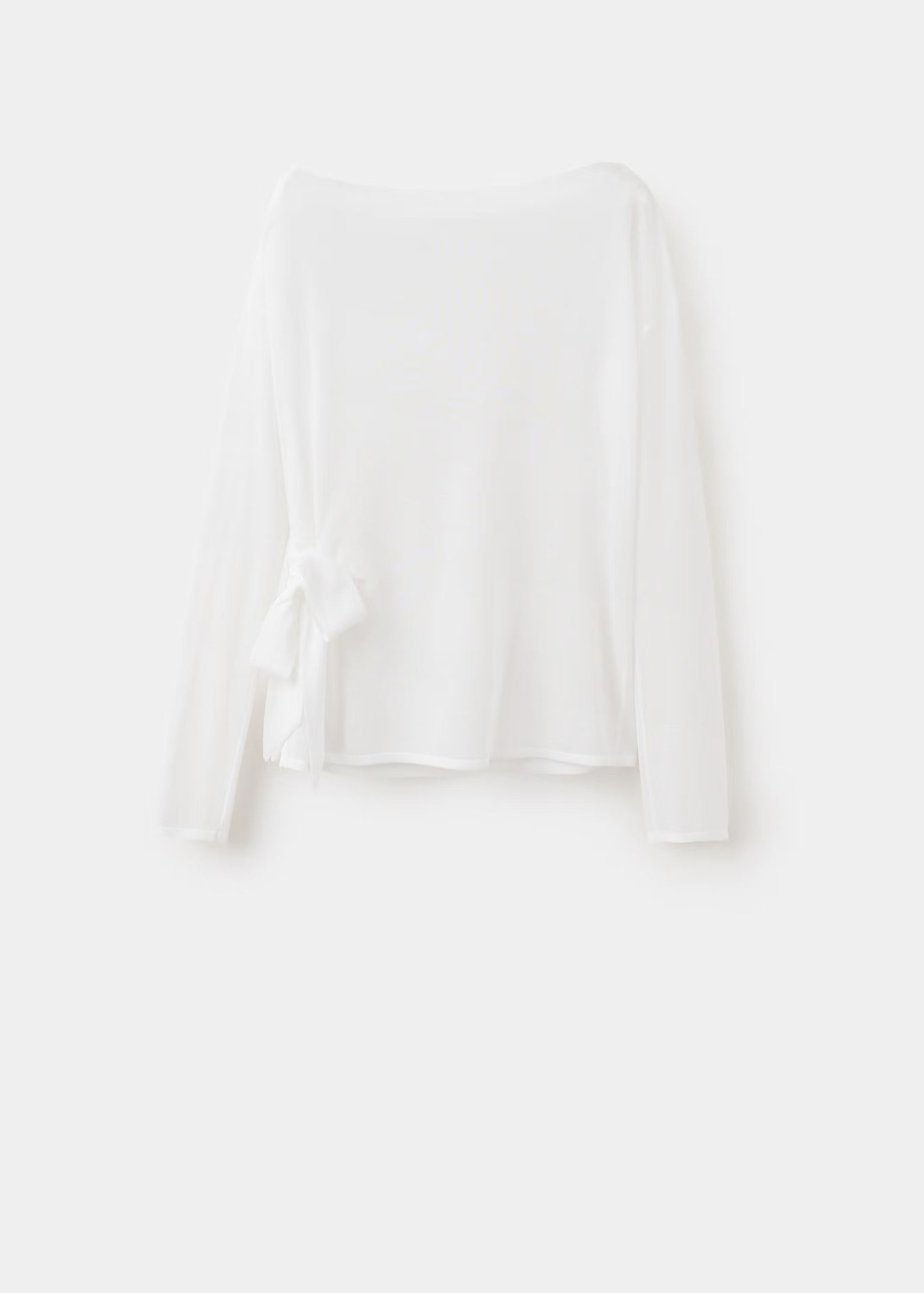 Mango, FINE KNIT BOW SWEATER
